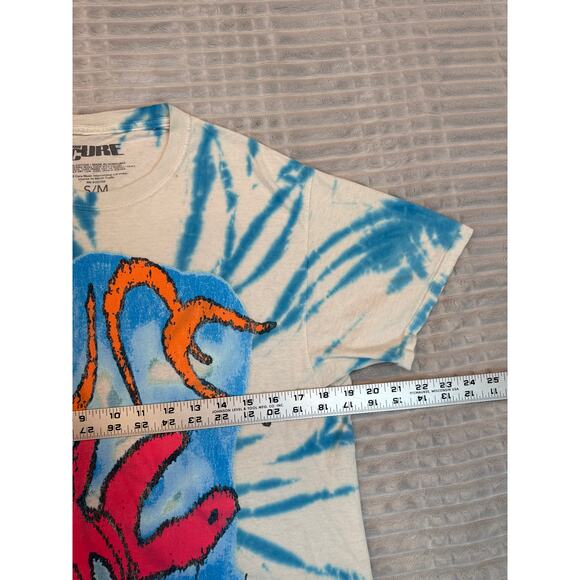 Adult The Cure Wish Tour 92 Remake Blue Tie Dye Graphic Tee T-Shirt Small Medium - Picture 7 of 7